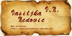 Vasiljka Nedović vizit kartica
